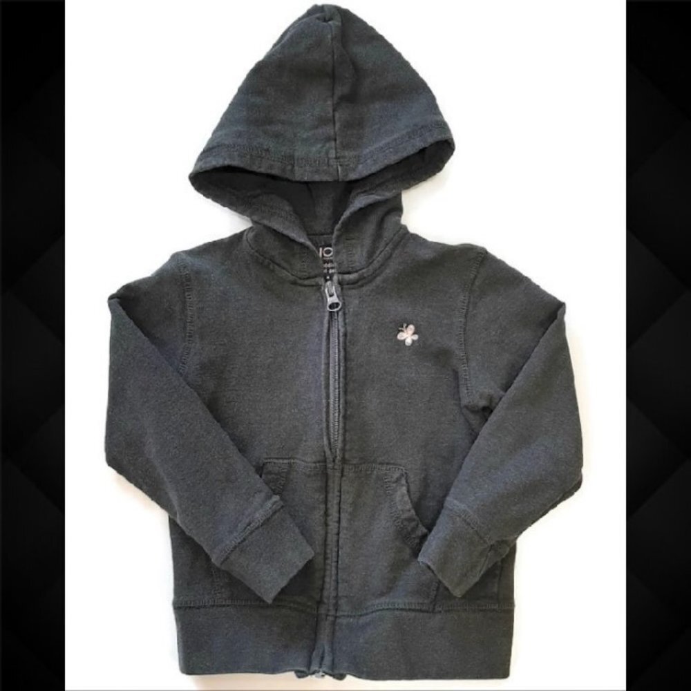 3/$20 Joe Fresh Hooded Sweatshirt Full Zip Butterfly Fall Spring Girls Hoodie